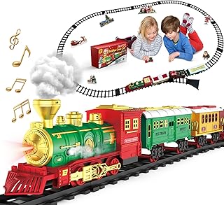Atlasonix Christmas Train Set Track Toy Electric Steam Express Around Under The Tree Xmas for Kids Tren para Arbol de Navidad