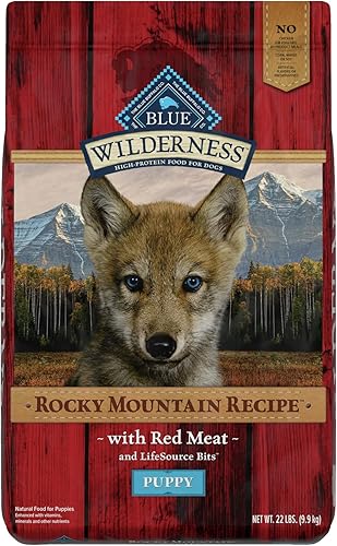 Blue Buffalo Wilderness Rocky Mountain Recipe - Alimento seco natural para perros con alto contenido de proteínas carne roja 22 libras