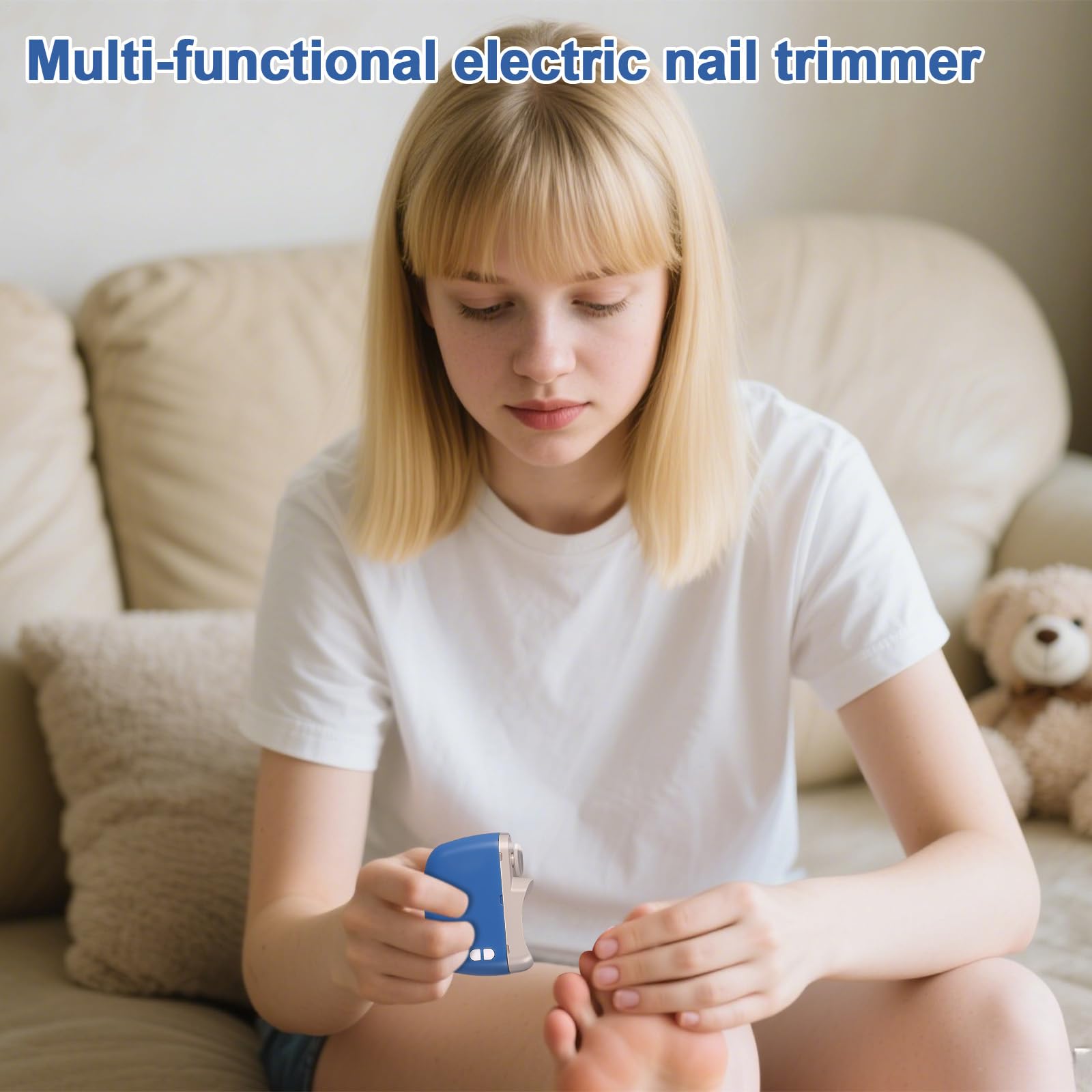 Turde Uaila Elektrischer Nagelknipser, tragbar, USB, wiederaufladbar, für den Merdestal Home Travel Salon, Camping, Kinder, Erwachsene, Senioren, Turde Uaila