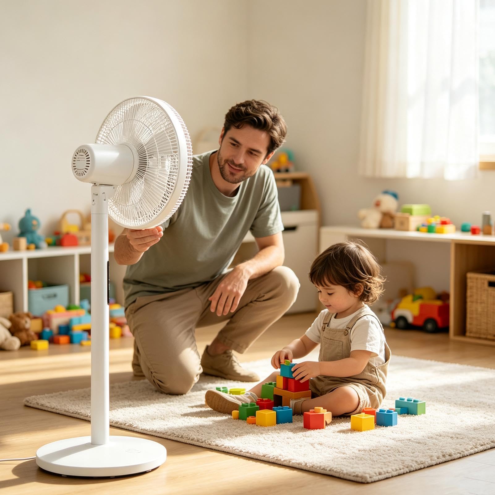 Ventilatore a piantana Raffreddamento A 8 Velocità | Ventilatore Silenzioso Rinfrescante per Proprietari di Casa, Affittuari, Camera da , Studio, Ufficio, Appartamento, Camper
