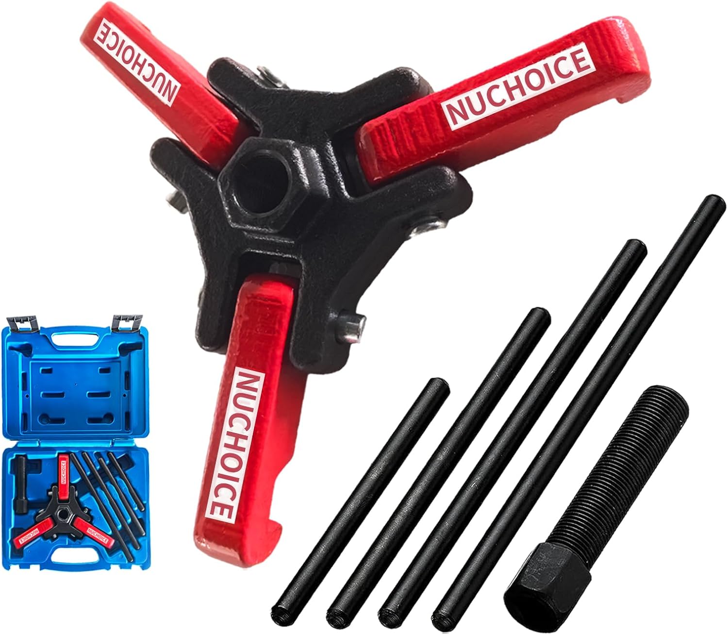 NUCHOICE Harmonic Balancer Puller Set Adjustable 3Jaw Puller Kit for Removing Harmonic Dampers