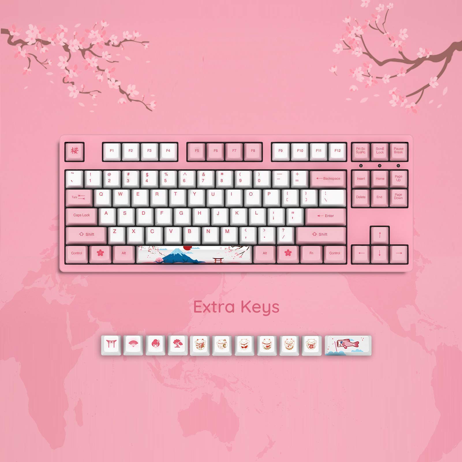 Akko World Tour Tokyo 3087 R1 Keyboard And Mousepad Set Programmable