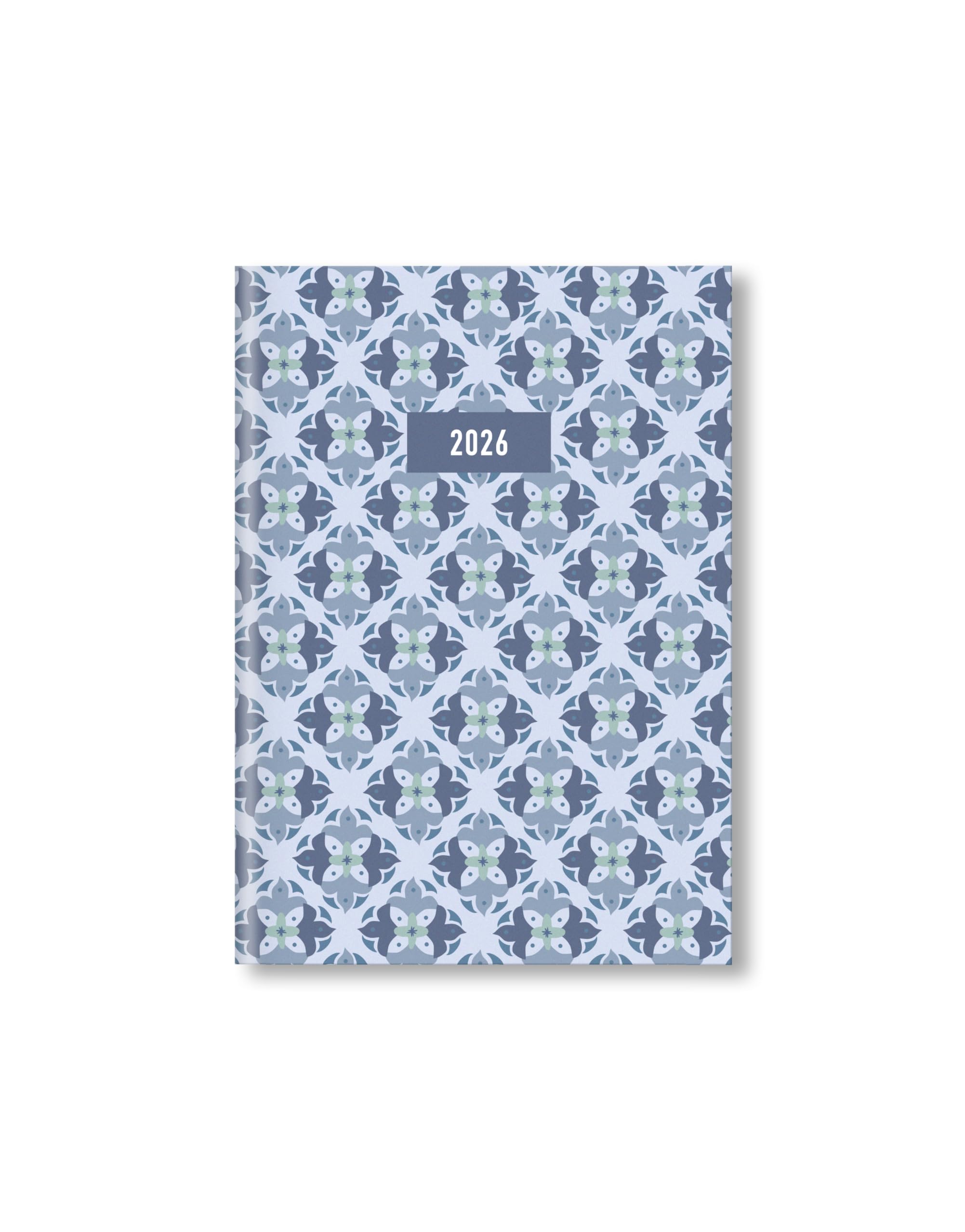 Letts of London Morocco A6 Week to View 2026 Diary - Blue - Matt Laminated Cover - 26-082497