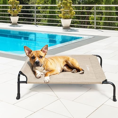 Miniatura 7 de Veehoo CWC2417A - Cama elevada original para perros, cama refrescante para mascotas, antideslizante y transpirable, L, CWC2417A