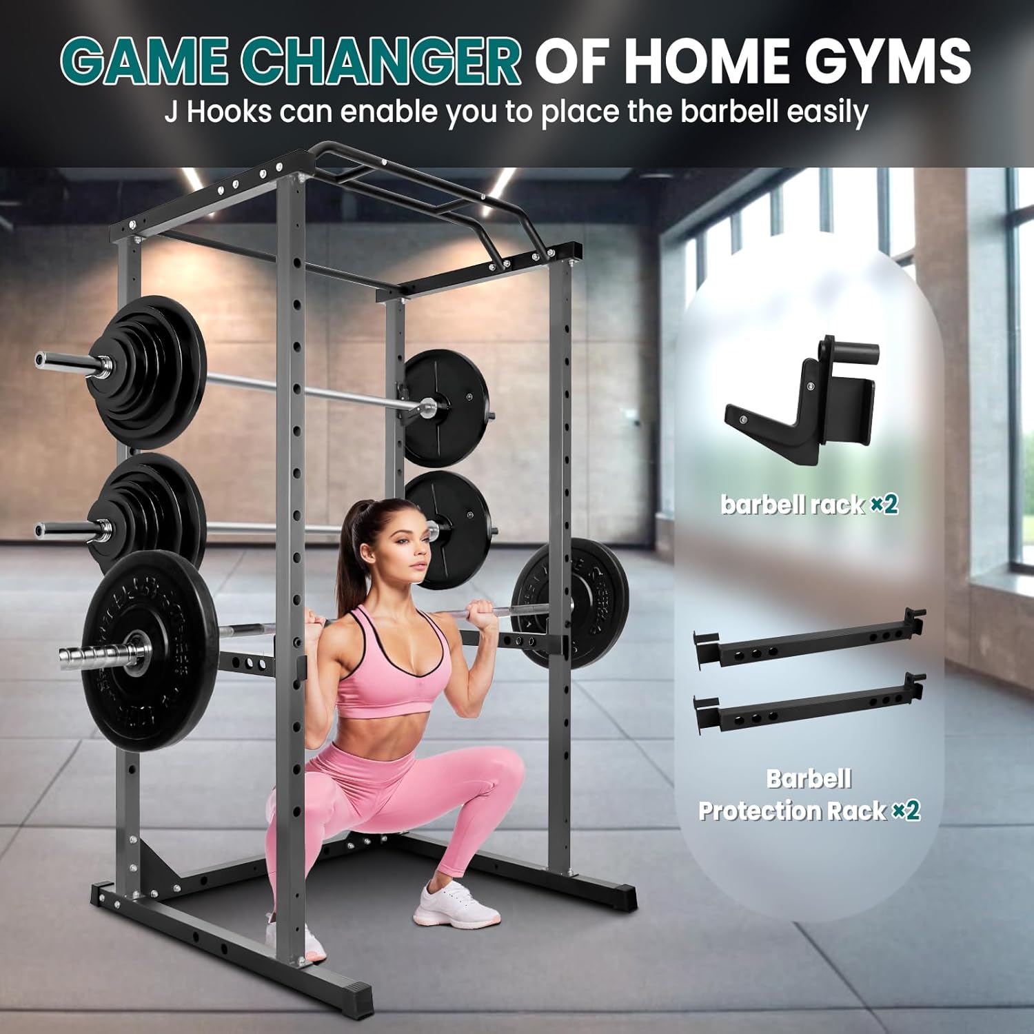 CETIVENO CETIVENO Power Cage – Multi-Functional Design with 1200lbs Capacity - Image 2