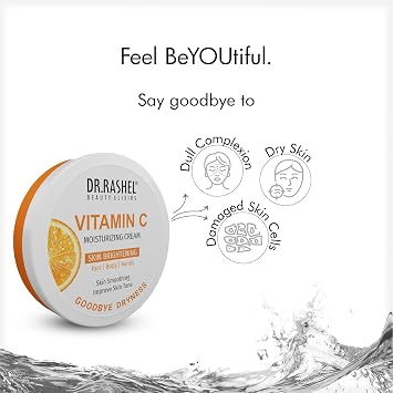 DR.Rashel Vitamin C Moisturizer For Dry Skin | Oil Free Hydrating Moisturiser for Face | Skin Brightening Face Moisturizer for Women and Men 125ml