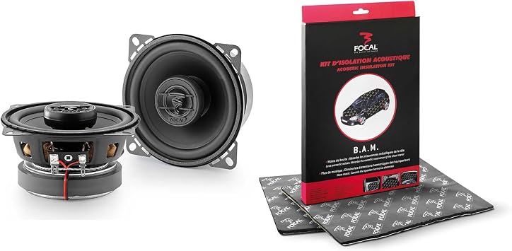 Focal ACX100 Auditor EVO Series 4" 2-Way Coaxial Speaker Kit BAM Acoustic Insulation kit