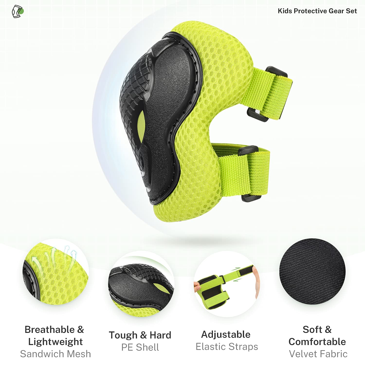 Gonex 6PCS Protection Roller Réglable Protection Skateboard Genouillère Protège-Poignet Coudières avec Sac de Rangement pour Vélo Patinage Cyclisme Planche à roulettes,Enfant Jeune Adulte S