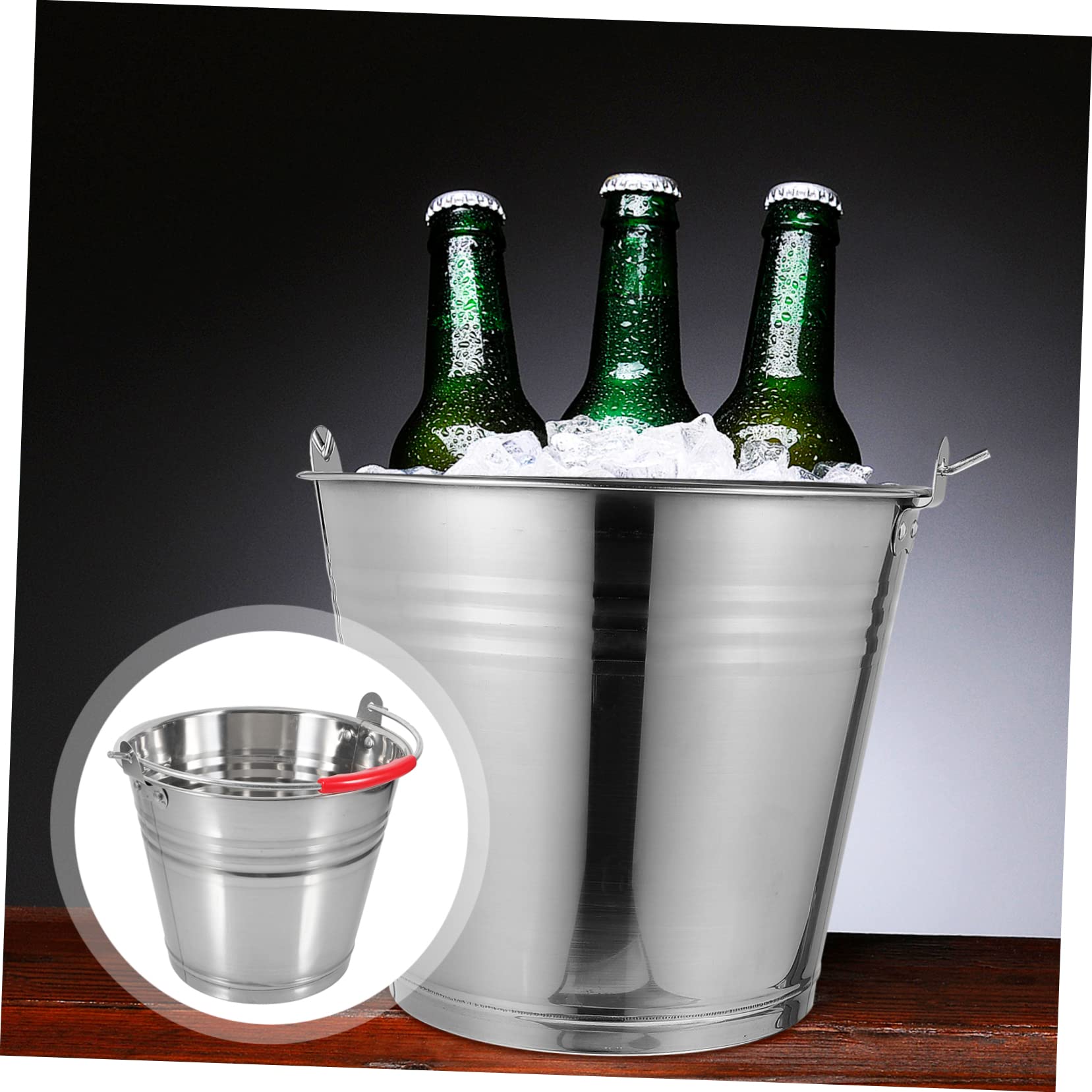 IWOWHERO Farmhouse Kitchen Trash Can Tin Milk Buckets Large Capacity Water Bucket