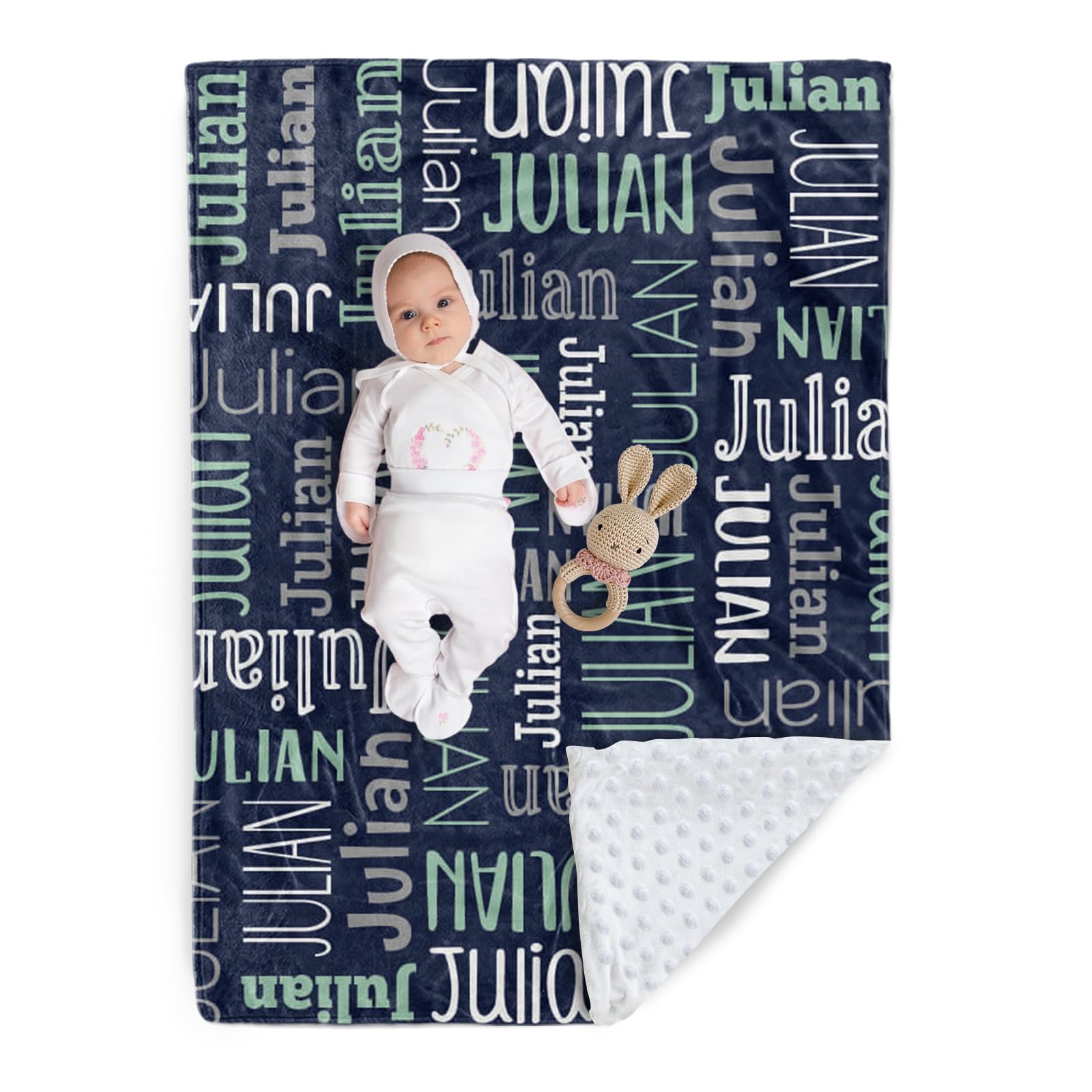 Personalized Baby Blanket With Name - Custom Flannel Blanket For Boys & Girls, Gift For Birthday Or Christmas - View #6