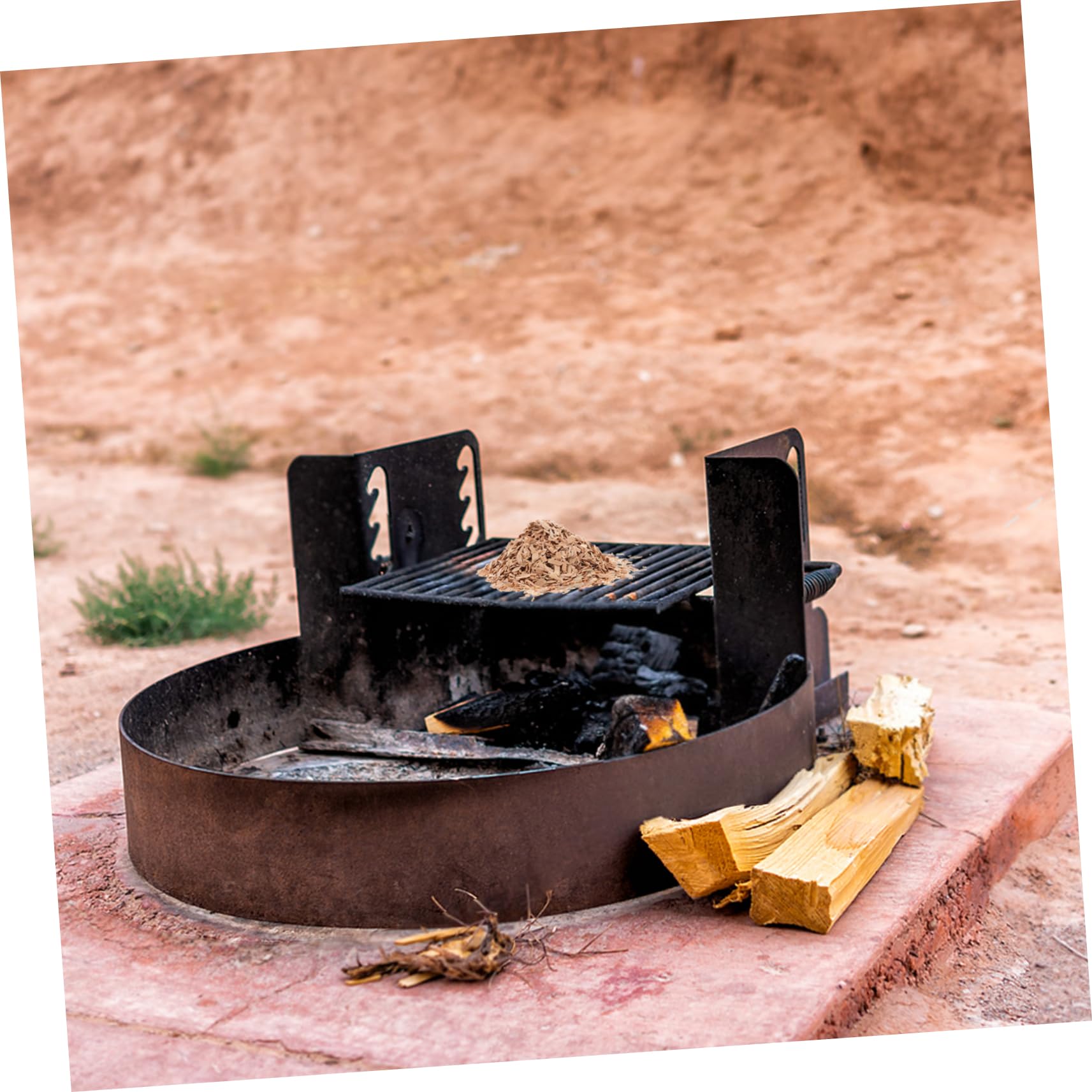 Kisangel Trucioli di Legno di Hickory e Barbecue 1 Sacchetto Affumicatura | Grado Professionale, Uso Versatile, Sapore Affumicato Intenso, per Bistecche e Brisket All’aperto