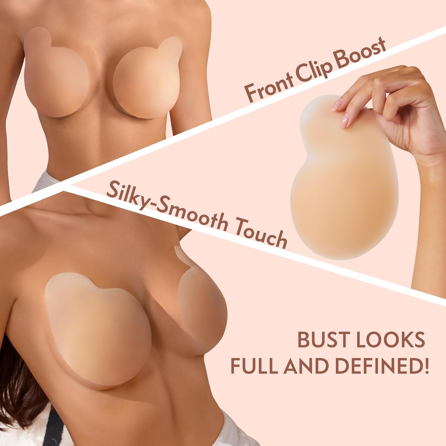 Rosefly Breast Lift Tape for Women, Reusable Adhesive Bra for Instant Lift & Support, Backless Strapless Bra - Image 3