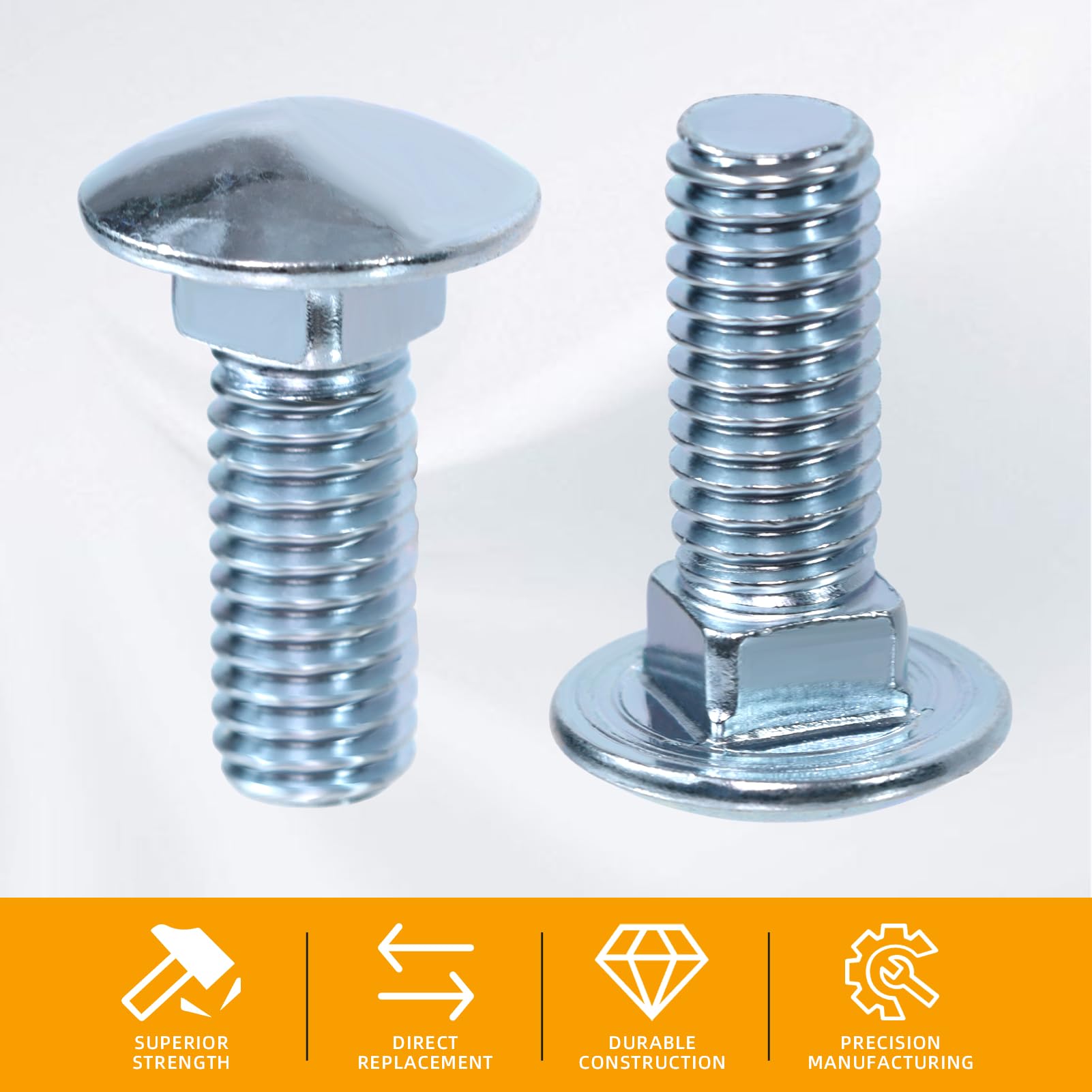Chrome Bumper Bolts Kit for Ford - 4 Set -4 Chrome Bumper Bolts Kit for Ford - 4 Set -4