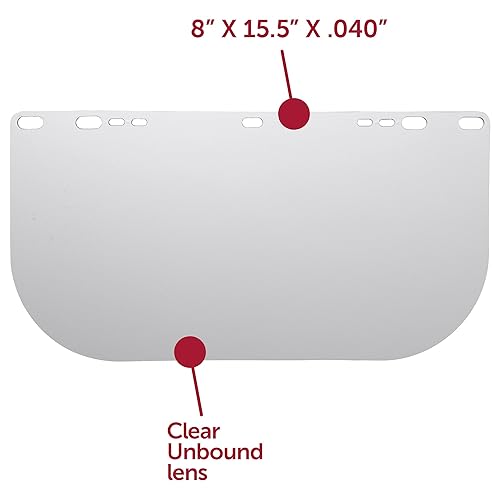 Miniatura 3 de Jackson Safety 30706 - Ventana protectora facial para tocados, 8 x 15.5 x 0.04 pulgadas, policarbonato, sin encuadernar, tinte transparente (caja de