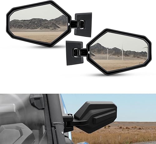 Miniatura 8 de A & UTV PRO Espejos laterales para Can Am CommanderMax 2021 2022 2023, accesorios de espejos retrovisores convexos plegables ajustables, repuesto