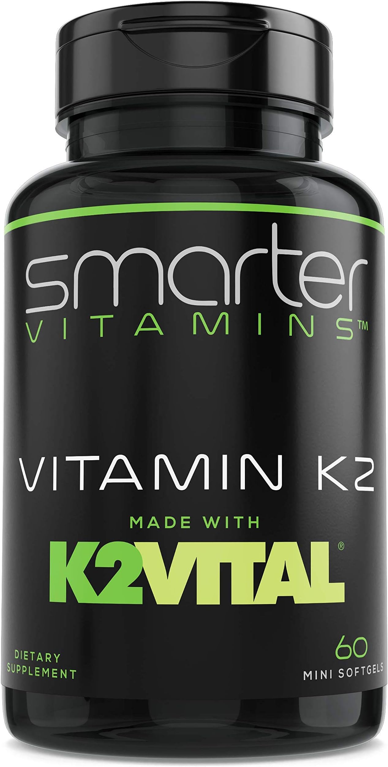 - Smarter Vitamin K2 MK7 100mcg, Made with K2VITAL and Kale, 60 Liquid Softgels