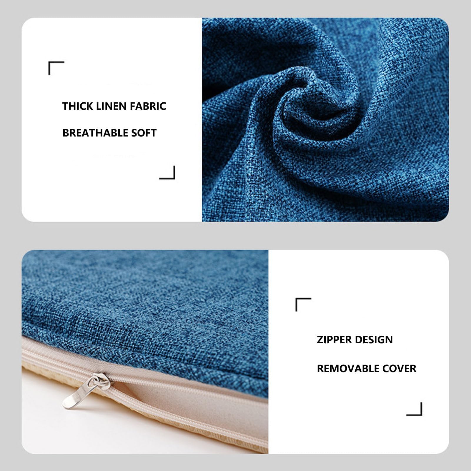 Coussins De Galette De Chaise 42X45 Cm Galette De Chaise Dehoussable, avec Inserts Antidérapants - pour Tous Les Types De Chaises - pour L'intérieur Et L'extérieur,Noir,4Pcs
