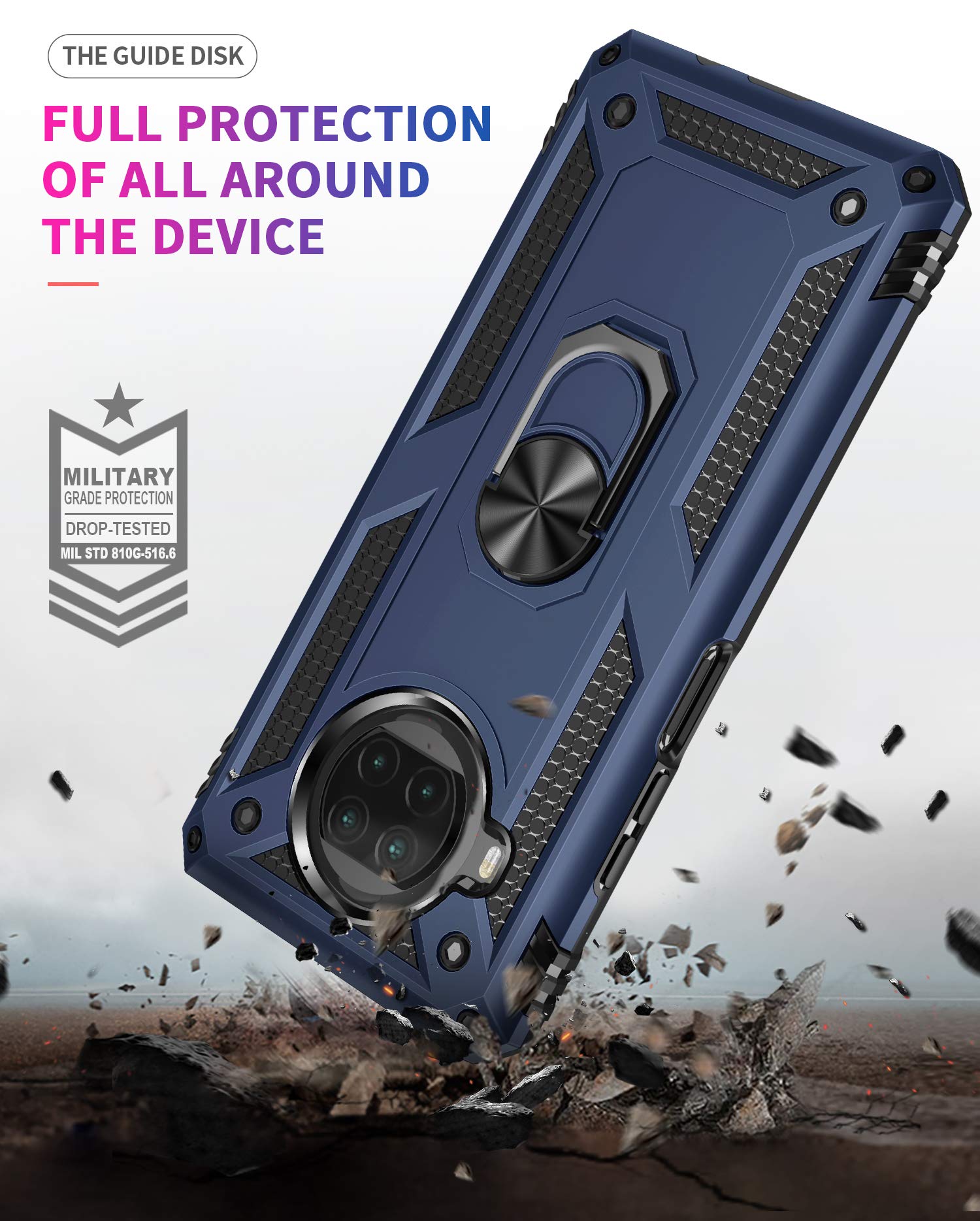 Custodia Asuwish Per Xiaomi Mi 10T / Mi 10T Pro: Portafoglio In Pelle Con Portacarte E Vetro Temperato Incluso - 5