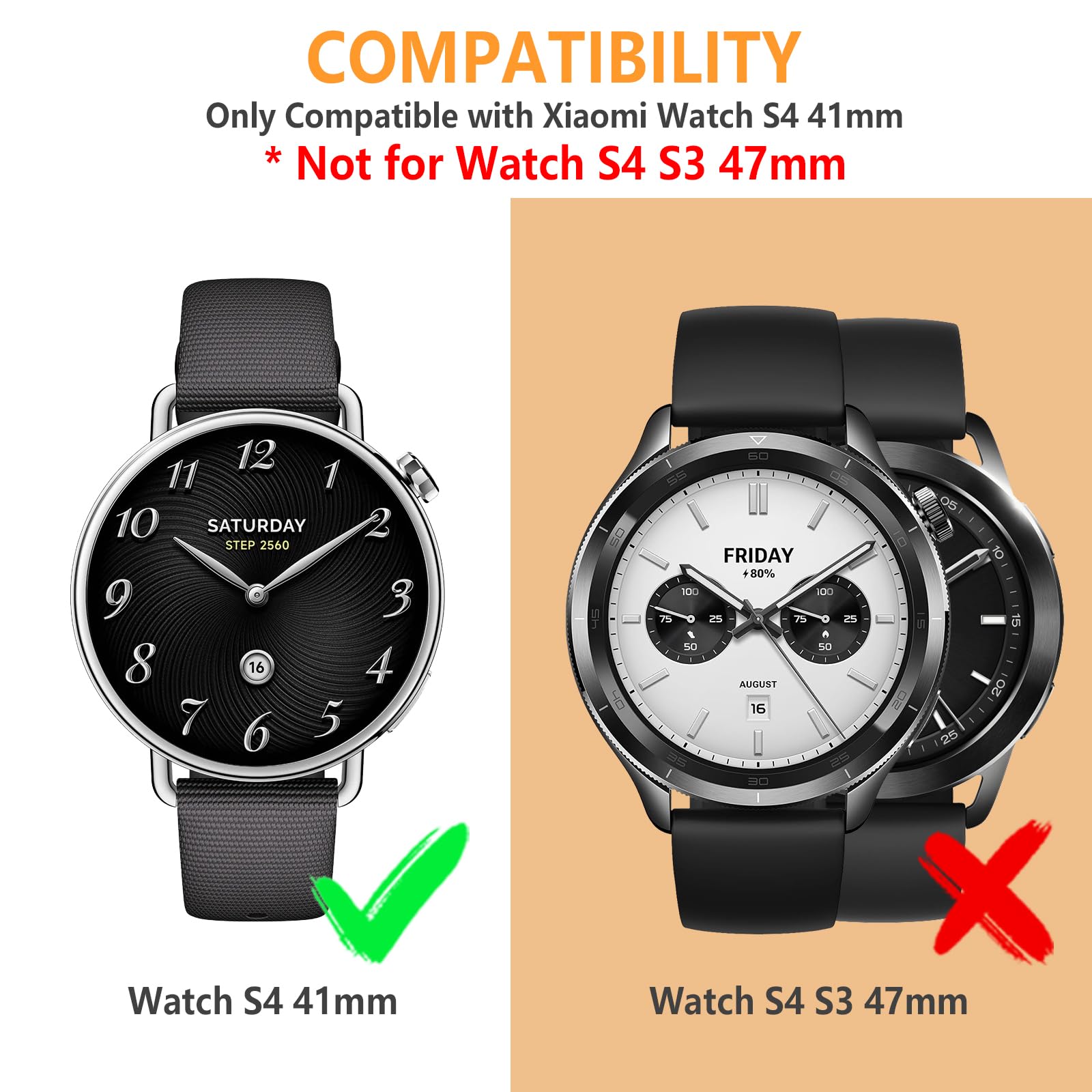 Hianjoo 6 sztuk folii ochronnych na wyświetlacz kompatybilne z Xiaomi Watch S4 41 mm, Premium Soft Folie ochronne na wyświetlacz (41 mm)