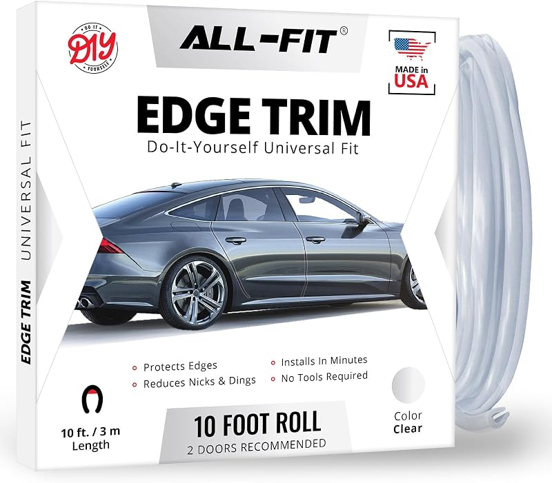 Protetor de Borda de Porta Automotiva All-Fit Automotive Transparente com Adesivo – 3,05 m