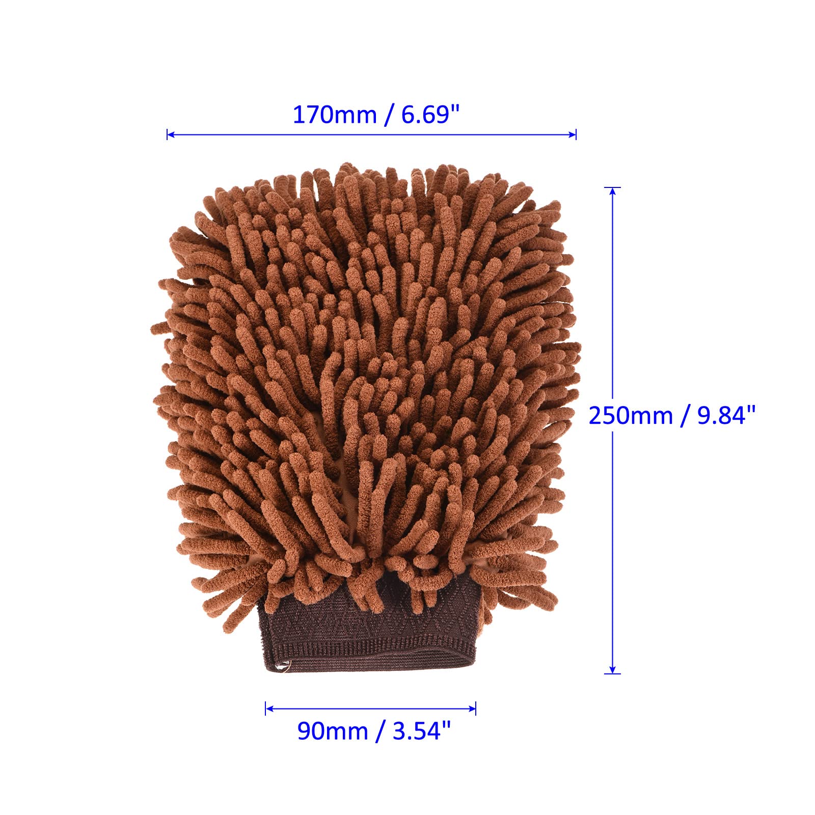 M METERXITY Microfiber Chenille Wash Mitt, Double Side Reusable Gloves for Cleaning Scratch-Free, Apply to Car Cleaning - Image 3