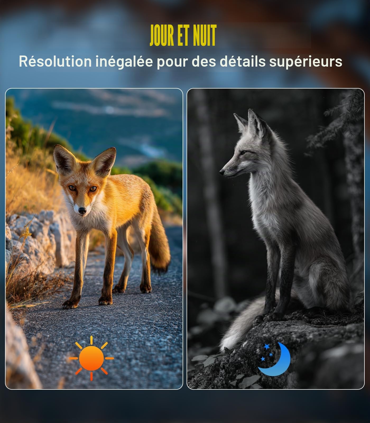 Jumelle Vision Nocturne 4K 48MP, 10 000 mAh Rechargeable, f/1.4 Grande Ouverture Jumelles Infrarouge, Portée de Vision 600M, 3" HD Écran, Zoom Numérique 8X avec Carte TF 32 Go