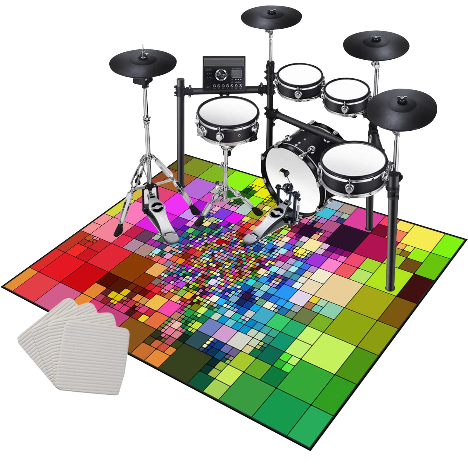 200 x 160 cm Dywan Bęben Antypoślizgowy Dźwiękoszczelny koc Domowy dywanik bębnowy do bębna basowego i innych mat do instrumentów muzycznych Mata Drum