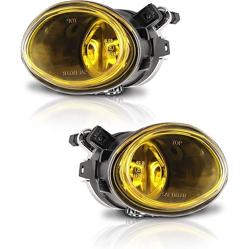 AUTOWIKI Fog Lights Assembly for 2001-2006 BMW 3 Series E46 M3/ 00-03 BMW 5 Series E39 M5 With Yellow Lens 2PCS