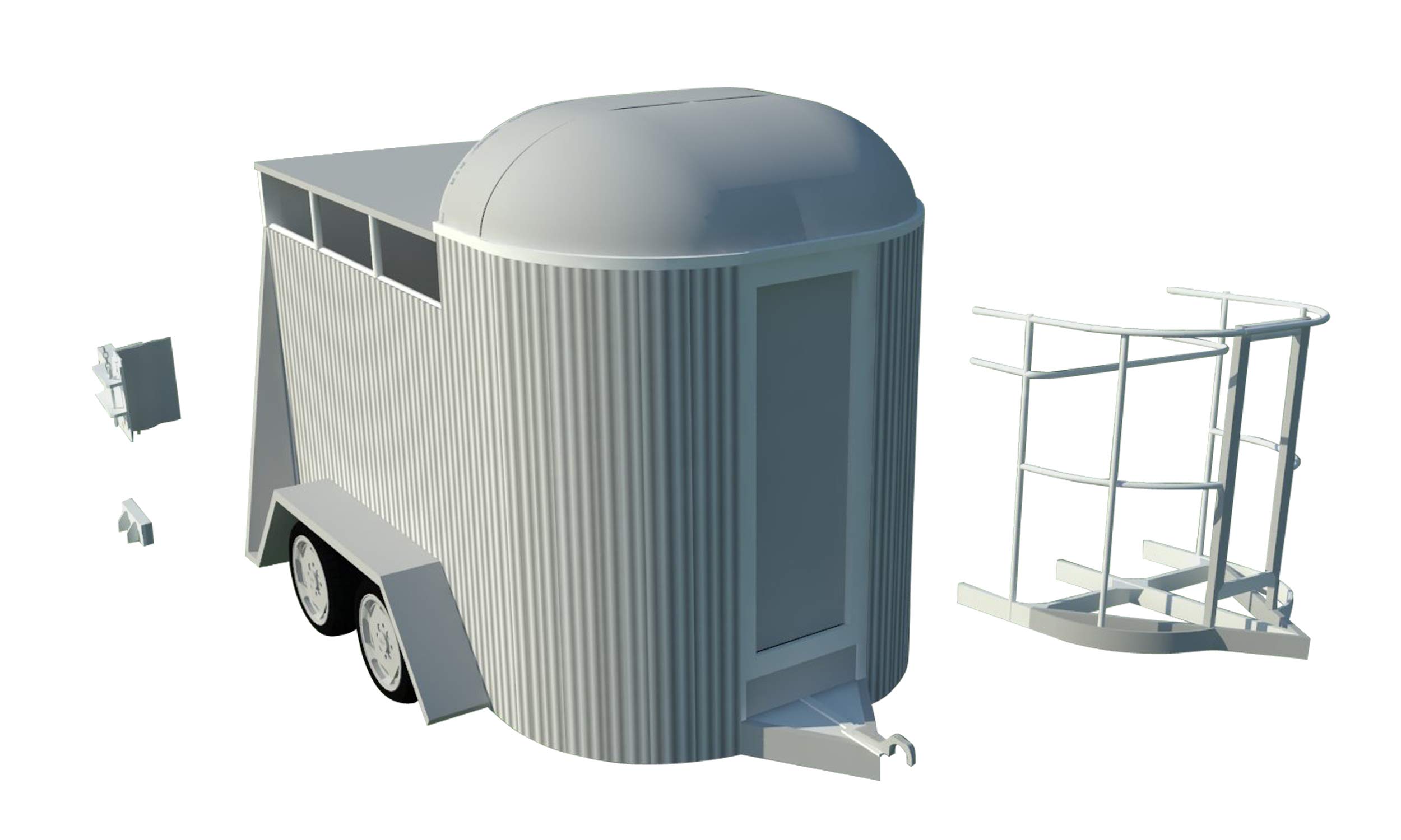 Plans de remorque pour chevaux avec double configuration de montage