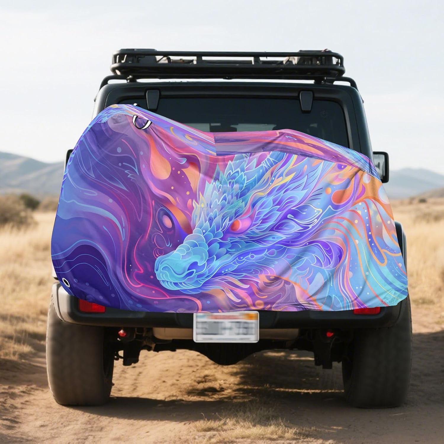 ALAZA Color Art Dragon Bike Cover Waterproof Outdoor Ebike Bicycle Covers Tarp Protection for 1/2 Bikes, Sun UV Dust Wind Proof