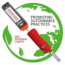 MK Lighter 10PCS Refillable Candle Lighters - Strong Wind-Resistant Flame for BBQ, Camping, Outdoor Use (3BL)