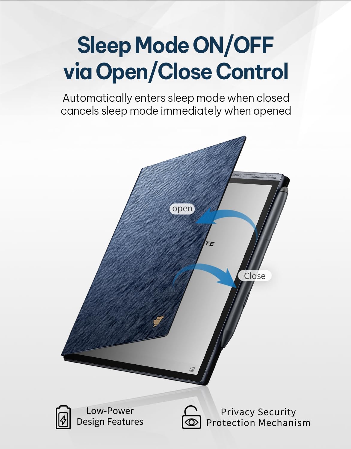Funda protectora tipo libro para tablet iFLYTEK AINOTE Air2 de 8.2 pulgadas, piel sintética de alta calidad, delgada y ligera, funda duradera con clip para bolígrafo, resistente al agua y al polvo