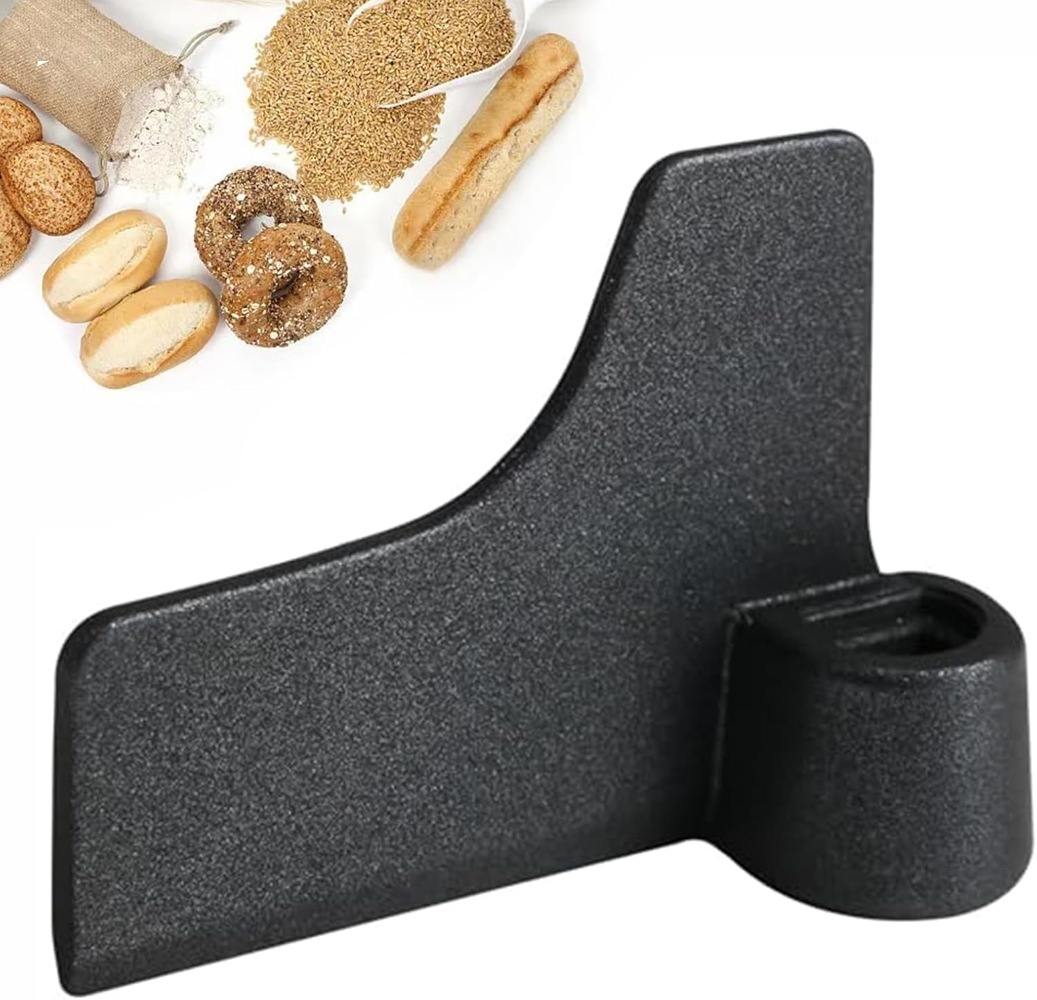 1 Pcs Bread Maker Paddle, Bread Machine Replacement Parts Mixing Blade, Bread Maker Paddle, Replacement Mixing Paddles Non-Stick Teflon Coated Flat Kneading, Breadmaker Accessories (Black)
