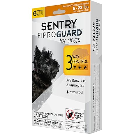 Zogurard Plus For Dogs Weighing 5.1 to 22 Pounds - Flea and...