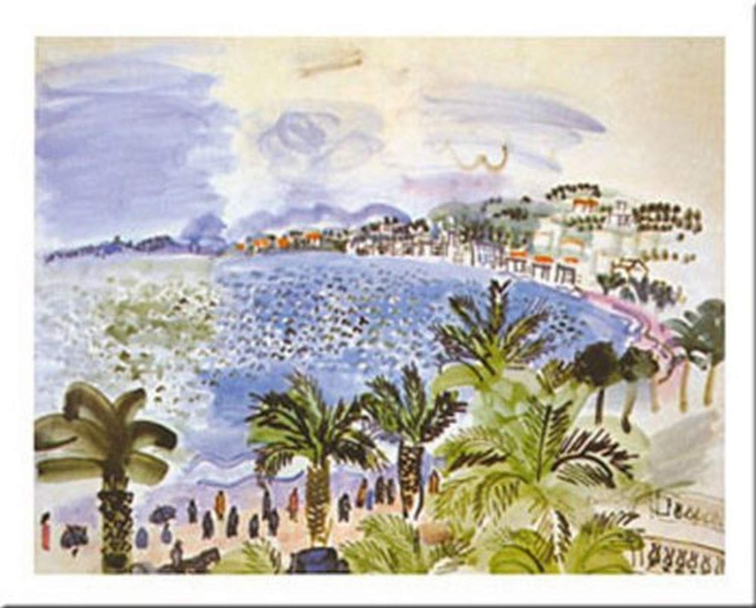 ラウル•デュ-フィ プロムナード•デ•ザングレ　ア−トポスター Amazon.co.jp: La Promenade Des Anglais byデュフィ24 x 31アート