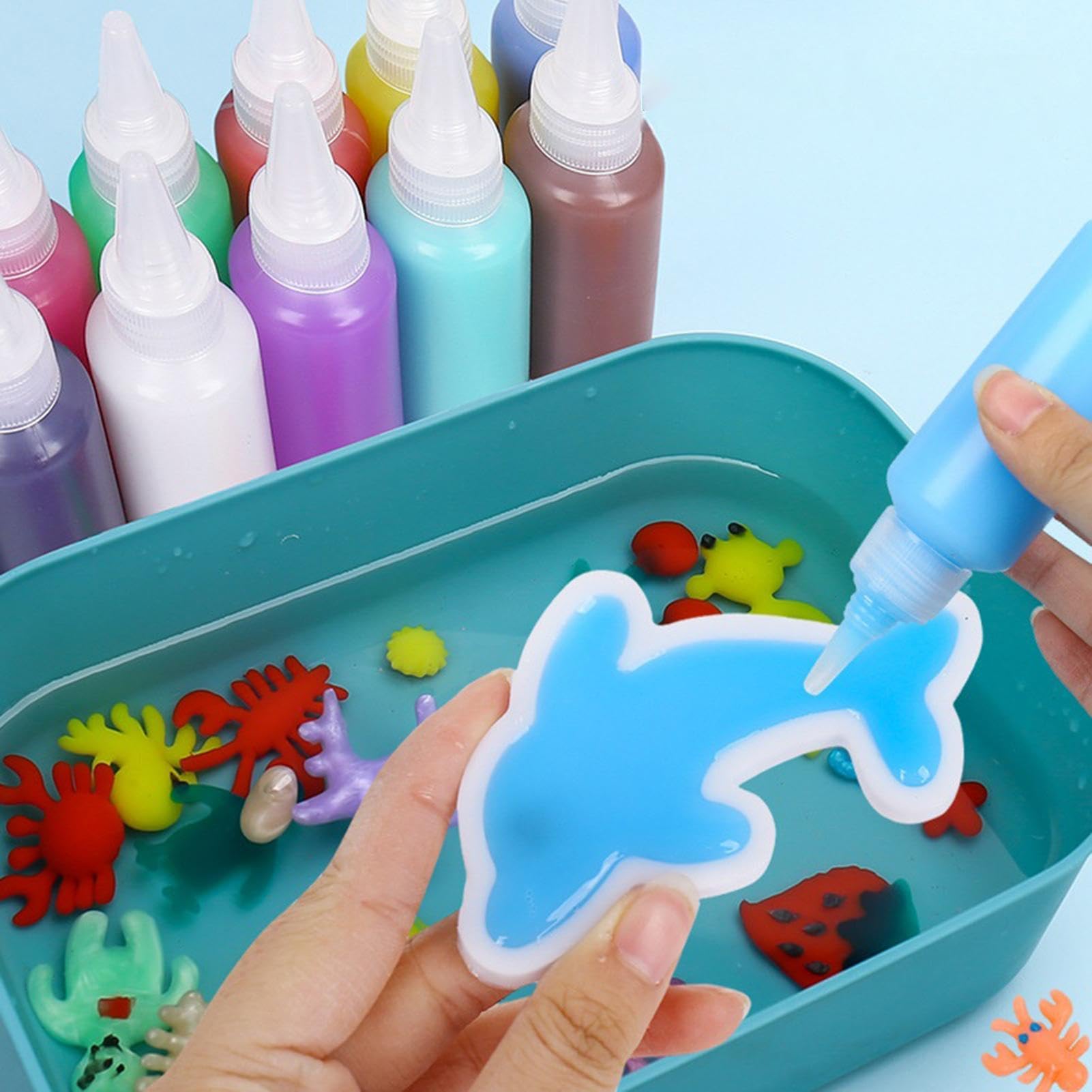 Water Fairy Kreativ-Set mit 12 Cartoon-Formen | Wassergel-Spielzeug Für Mädchen und ab 3 Jahren, als Geschenk für Geburtstag, Zuhause, Schule, Kita, zur Förderung von