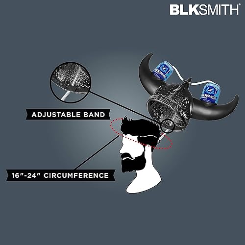 Miniatura 7 de BLKSMITH Casco para beber, sombrero vikingo con pajitas con capacidad para 2 latas, ajustable para adaptarse a cabezas de 16 a 24 pulgadas, regalos