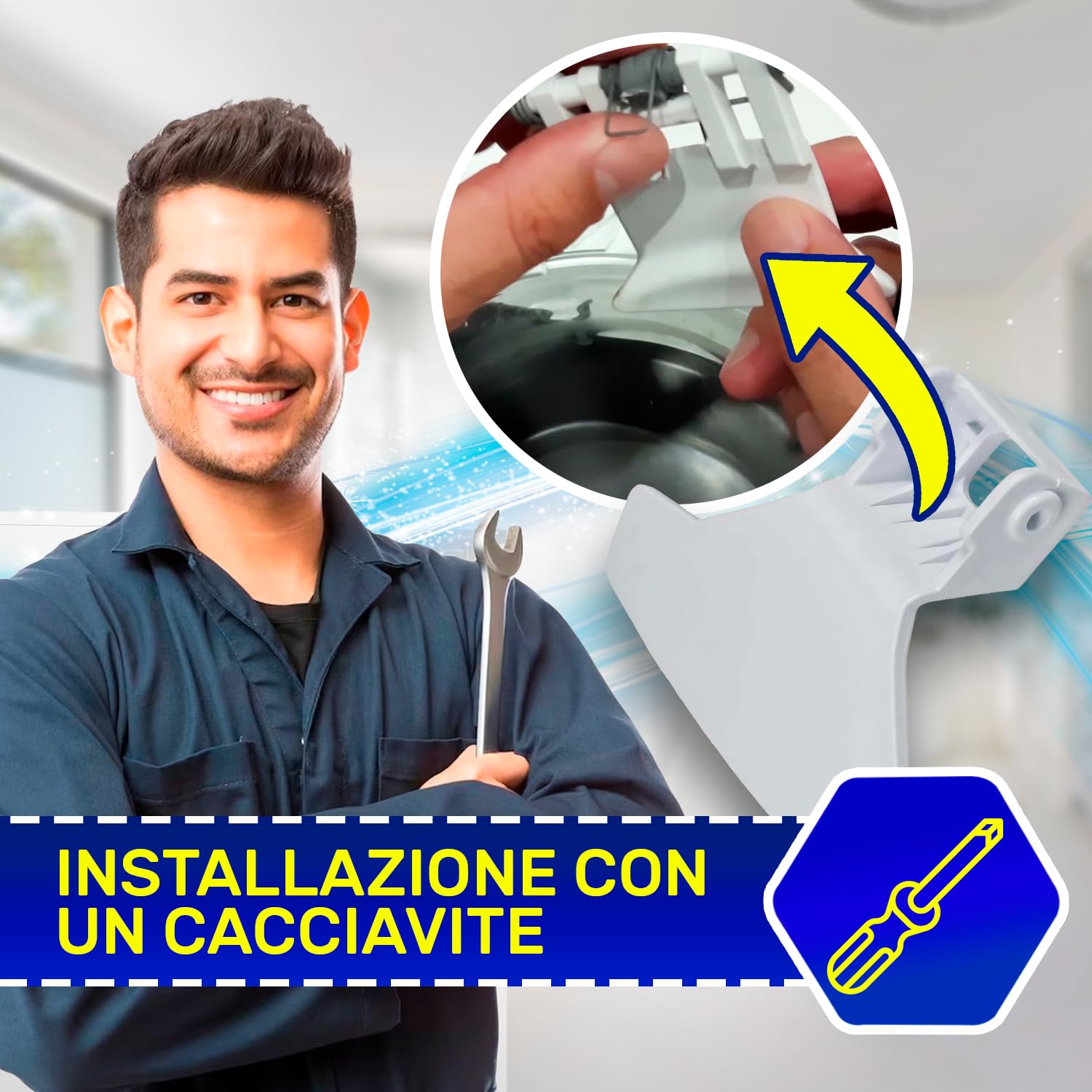 Maniglia Oblo per Porta Lavatrice 90x70x30 mm con Codice Originale 2828780100 per Beko - Garanzia di 10 Anni - MONTERAL