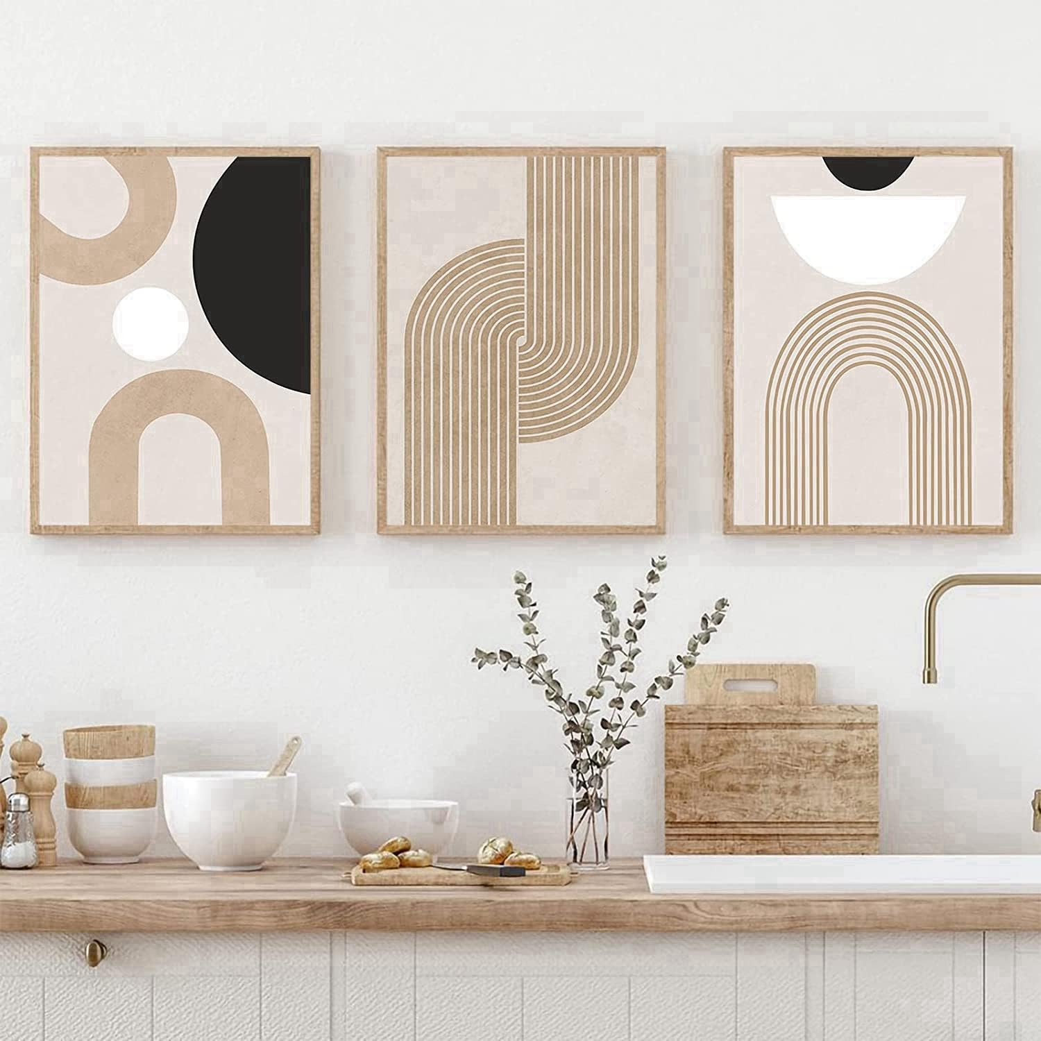 QPLGTU Juego De Pósteres Geométricos, Imágenes Abstractas De Flores Y  Plantas, Póster Impreso Para Sala De, image size:1500x1500