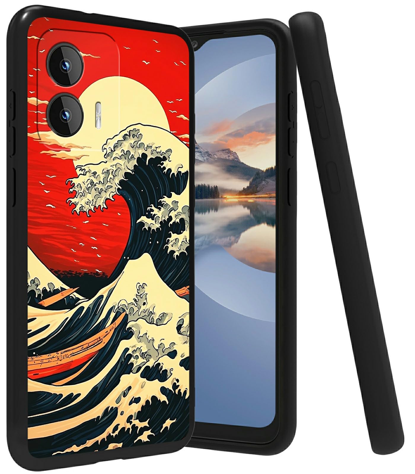 HEAKIERG for Motorola Moto G Power 5G 2024 Soft TPU Phone Cover, Hybrid Shockproof Drop Protection Men Women Case for Moto G Power 5G 2024 6.7", Red &