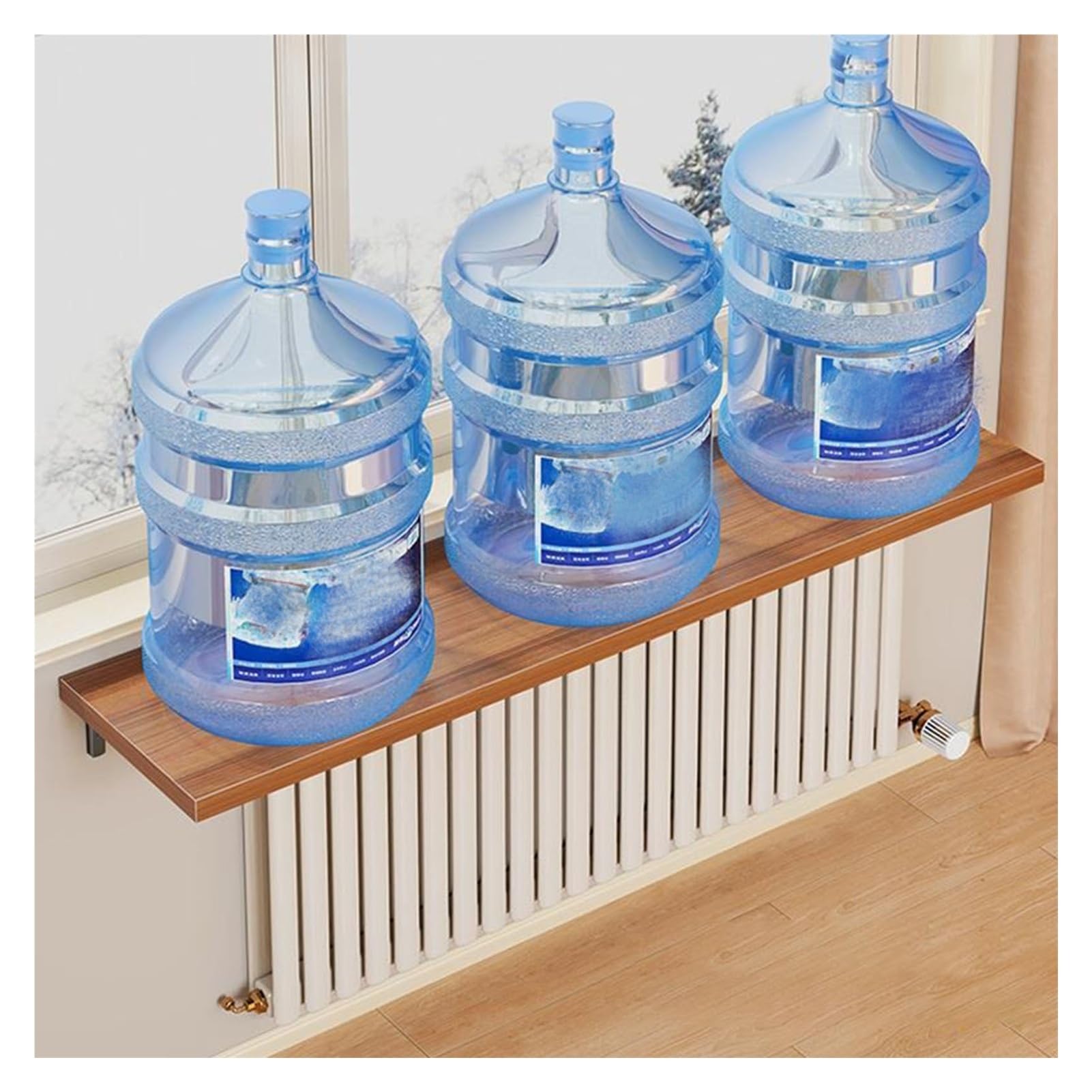 Mensola Regolabile per Termosifone, Mensola Decorativa da Parete Organizer Multifunzionale per Termosifone per Riporre Oggetti Vari in Soggiorno (19.6in/50cm)