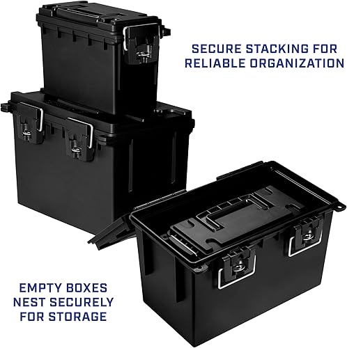 Miniatura 8 de Sheffield 12706 Contenedores de almacenamiento con tapas, paquete de 2 contenedores apilables, fabricados en Estados Unidos, contenedores con tapa