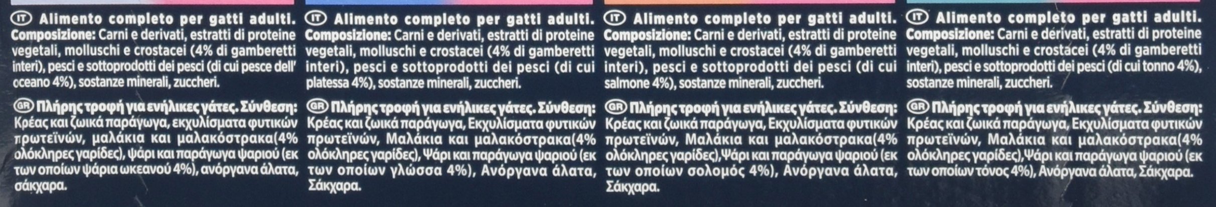GOURMET Perle mokra karma dla dorosłych kotów, przysmaki na morzu z rybą oceanową, płaskownica, łosoś, tuńczyk, 48 worków 85 g