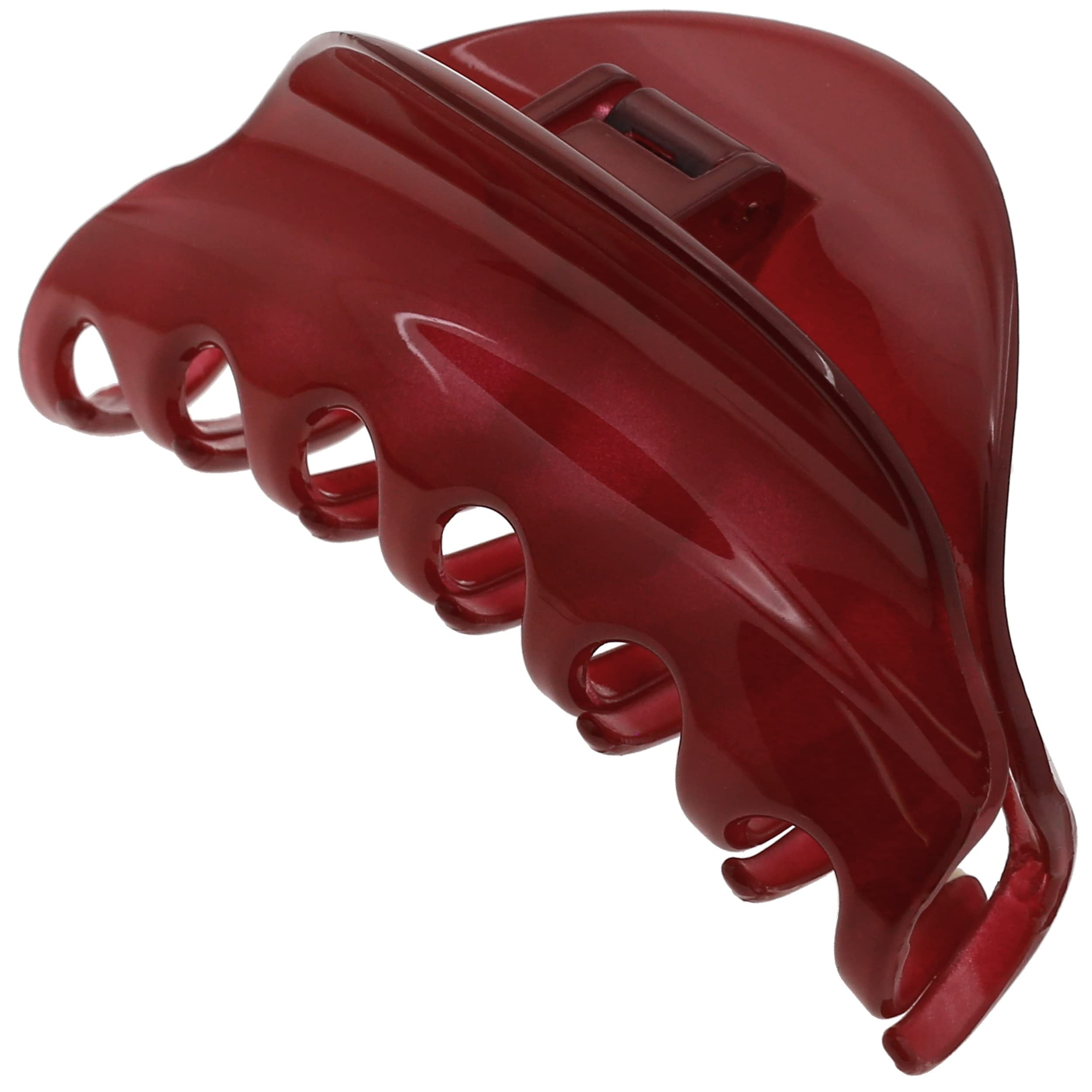 Paris CP2529 French Hair Clip for Women for Thick Hair for Long Curly Wavy Hair, Red, Girls Hair Claw Clips Jaw Styling Hair Accessories for Women, Strong Hold No Slip Grip, Made in France