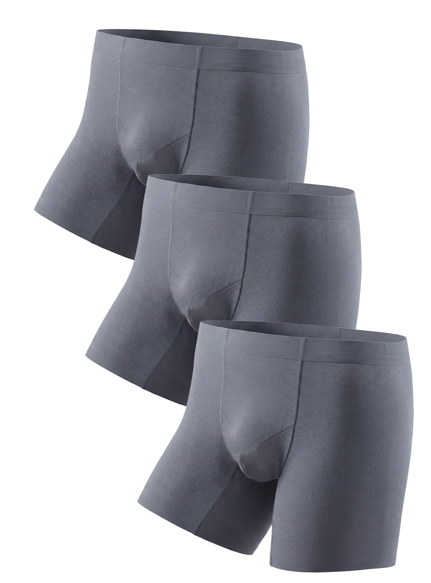 TRENDOUX Herren Boxershorts aus Modal und Merinowolle, Nahtloser Komfortbund und Beinabschlüsse, Weiches Dehnbares Längeres Bein und 3D-Komfortbeutel für Optimalen Komfort Modal Retroshorts