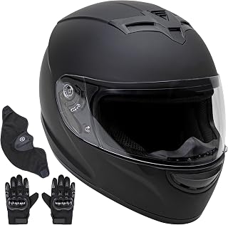 Cartman Full Face Motorbike Helmet - DOT Certified for Racing & Street Bikes, Adult Visor Helmet with Aerodynamic Design