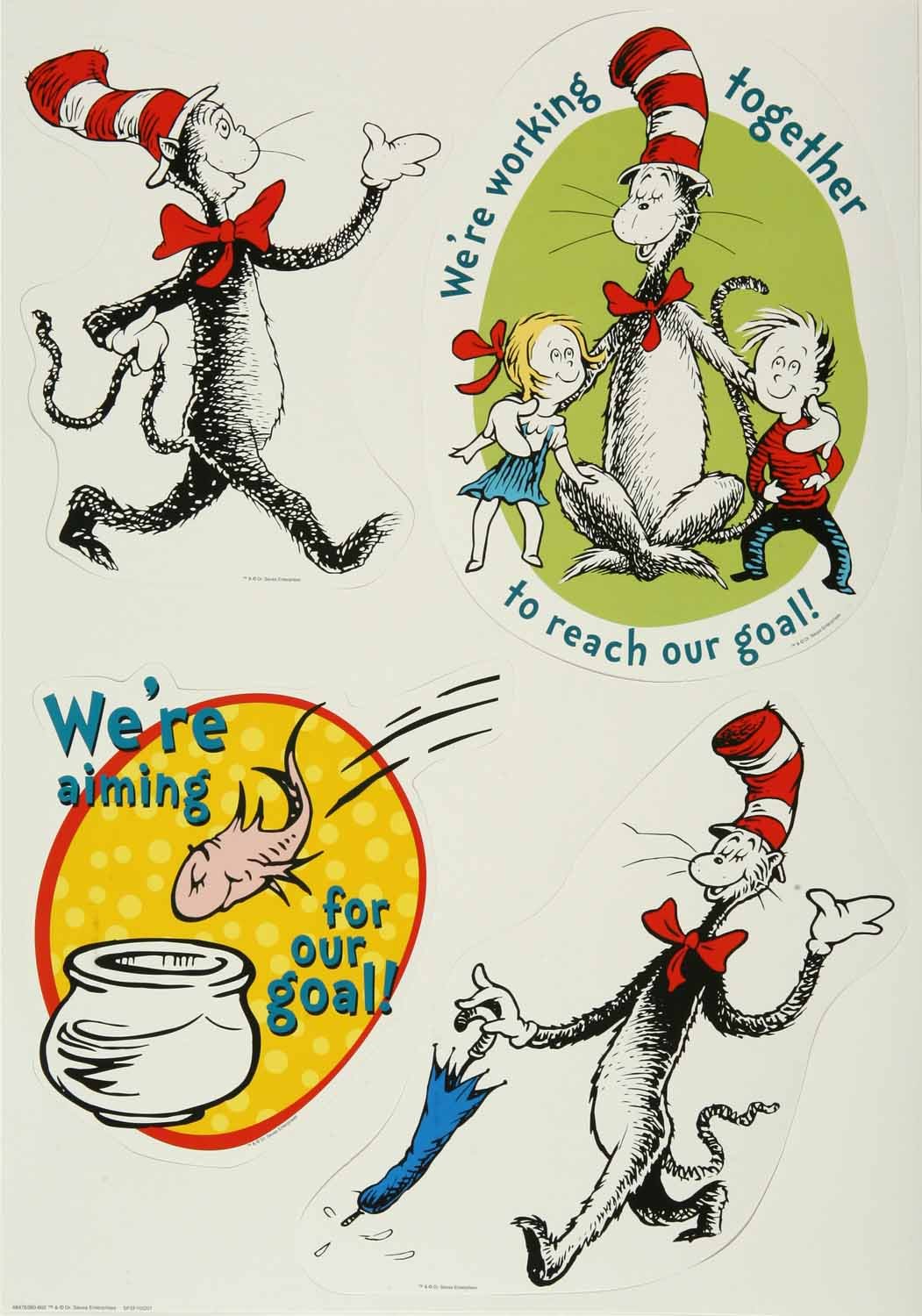 Eureka Dr. Seuss The Cat in the Hat 'Reading Goals' Bulletin Board Set and Classroom Decorations for Teachers, 326 pcs - Image 5