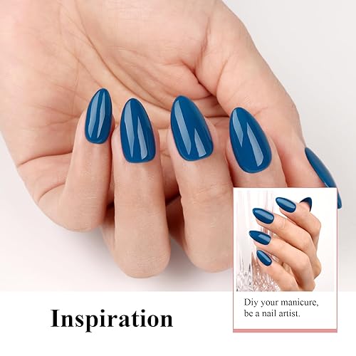 Miniatura 7 de Imtiti Esmalte de uñas en gel, 0.5 onzas líquidas, esmalte de gel azul lágrima, esmalte de uñas en gel semipermanente con luz LED UV, esmalte de