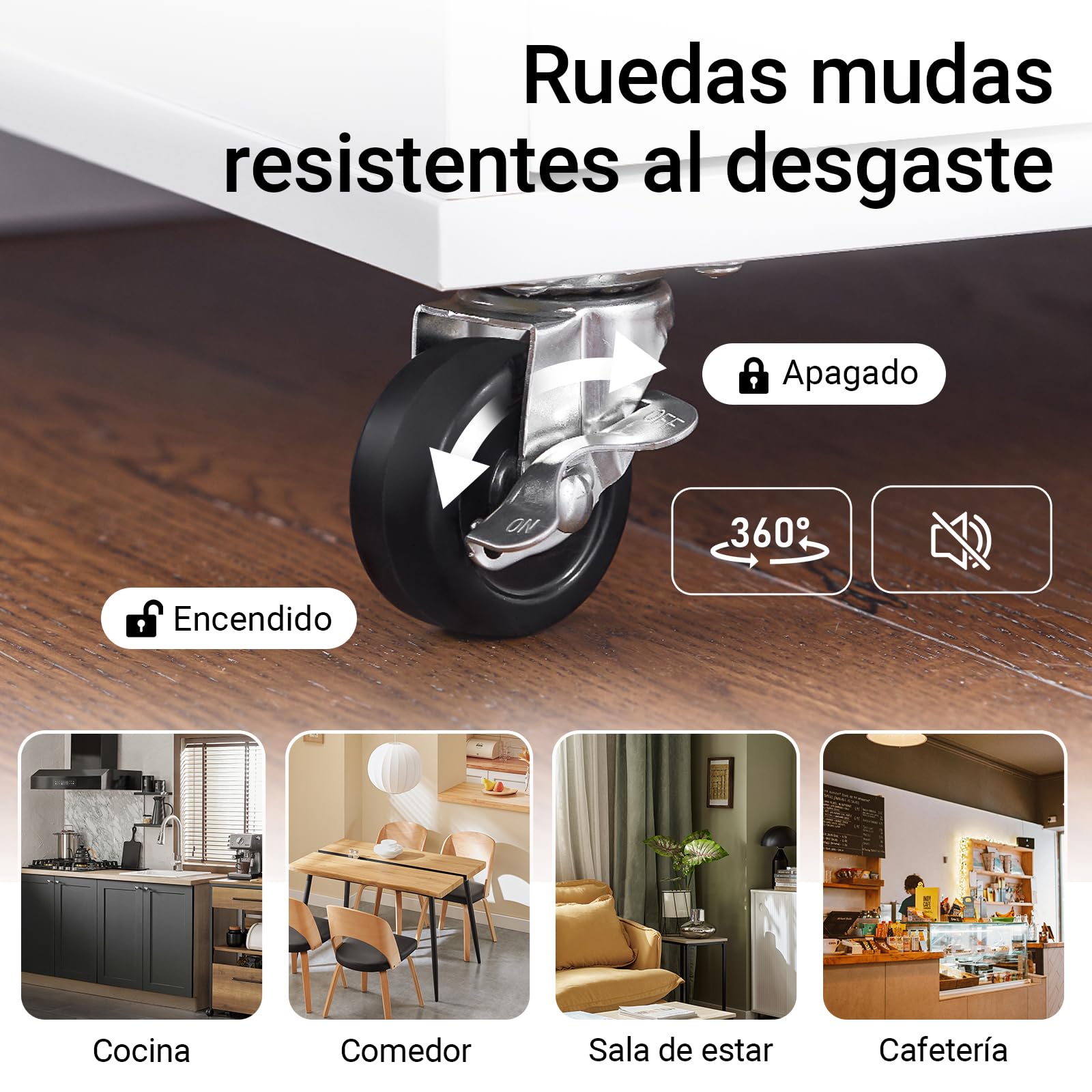 SoBuy Carrito Auxiliar con Ruedas Mueble Auxiliar de Cocina Carrito Cocina con cajón y Puerta Mesa Auxiliar Cocina Blanco-Naturale 68x46x90 cm FKW102-WN