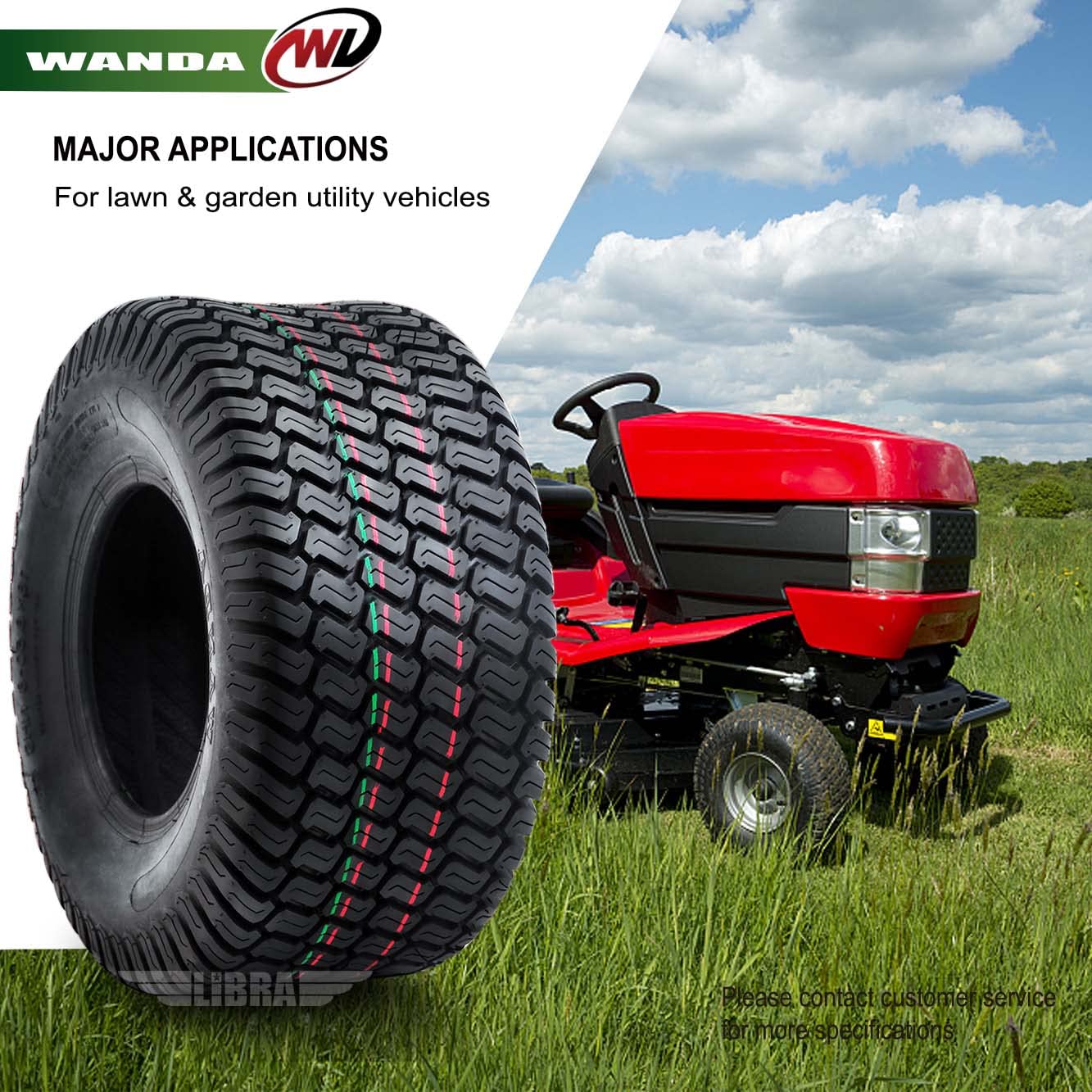 🚜 Neumático Deli 16x6.50-8 Para Cortacésped: 4 Capas, Sin Tubo, Agarre Supremo Para Tu Tractor Jardín